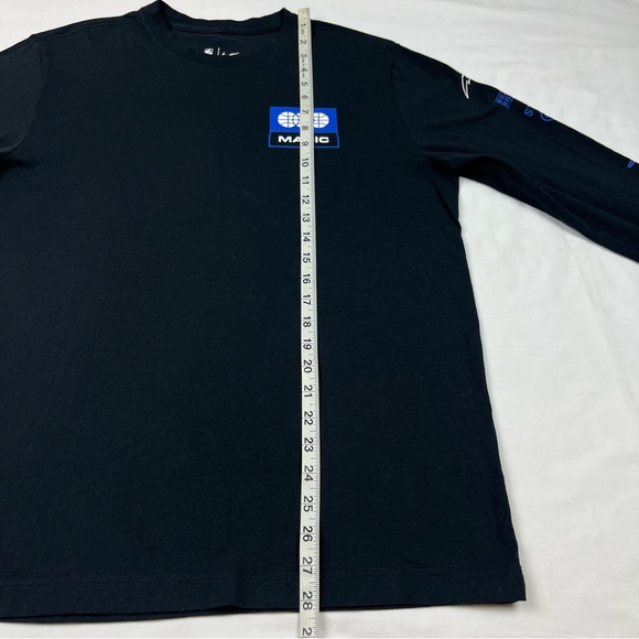 Nike Orlando Magic Mens Long Sleeve T-Shirt Sz Medium Swoosh Records Black A5 - Picture 9 of 9